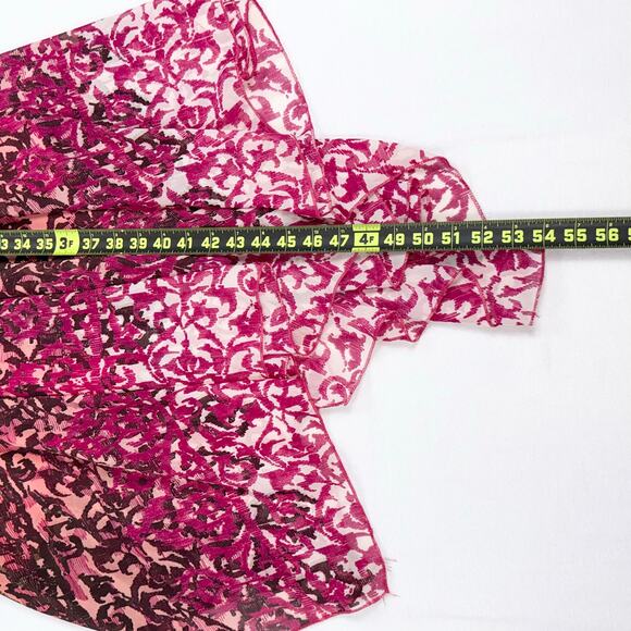 Rabbit Rabbit Rabbit Women's 90s Handkerchief Hem Dress Size 10 Red Pink - Picture 14 of 15